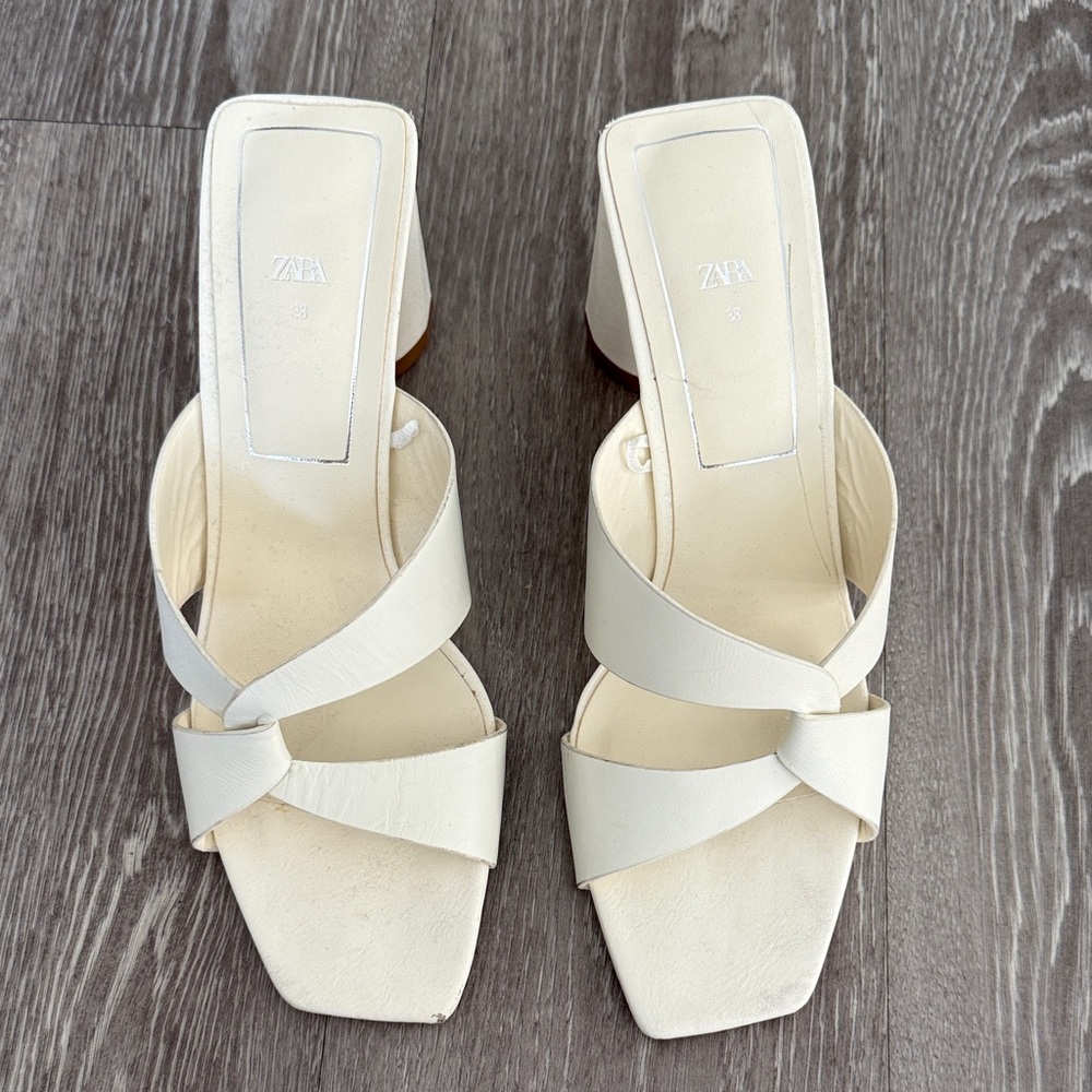 Zara Women's White Mules